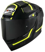 SUOMY TRACK-1 KASK NINETY SEVEN GUN METAL-YELLOW thumbnail 1