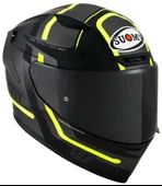 SUOMY TRACK-1 KASK NINETY SEVEN GUN METAL-YELLOW thumbnail 2