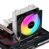Strong M2-Pro 9cm Rainbow 2 Bakır Borulu 105W Tdp Intel/amd Kule Tipi Işlemci Cpu Fan thumbnail 3