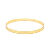 Altın Kaplama İmitasyon 4mm Simli Kibrit Çöpü Bilezik BLZ-3121 thumbnail 2