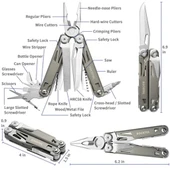 Rocktol 19 Fonksiyonlu Multi Tool Pense (Kılıflı) - 5