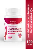 50+ Kadınlar İçin Multivitamin ve Multimineral İçeren Takviye Edici Gıda – 120 Kapsül - 1
