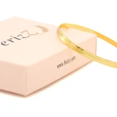 Altın Kaplama İmitasyon 4mm Simli Kibrit Çöpü Bilezik BLZ-3121 thumbnail 4