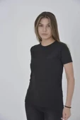 Gögüs Fileli Slim Fit T-shirt - Siyah thumbnail 1