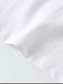 Baskılı Oversize Bisiklet Yaka T-shirt - Beyaz - 4
