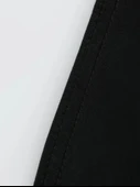 Baskılı Oversize Bisiklet Yaka T-shirt - Siyah - 4