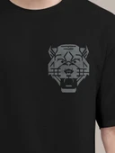 Erkek Baskılı Oversize T-shirt - Siyah thumbnail 1