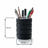Lastik Kalem Tutucu, Kalemlik, Tire Shape Pen Holder, Şık Masa Üstü Pratik Organizer thumbnail 3