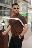 Erkek şerit Detaylı Kısa Kollu T-shirt thumbnail 2