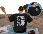 Bisiklet Yaka Baskılı T-shirt - Siyah thumbnail 1