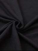 Baskılı Oversize Bisiklet Yaka T-shirt - Siyah - 2