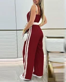 Kadın Ip Askılı Straplez Belden Kuşaklı Viskon Iki Iplik Tulum thumbnail 3