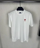 Unisex Bisiklet Yaka Baskılı Oversize T-Shirt - Beyaz thumbnail 3