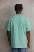 Unisex Baskılı Oversize T-Shirt - Mint Yeşili thumbnail 2