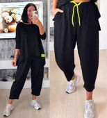 Kadın Iki Iplik Viskon Pamuk Kumaş Arma Detaylı Ikili Takım thumbnail 6