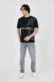 Erkek Baskılı T-Shirt - Siyah thumbnail 3