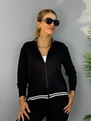 Kadın Iki Iplik Penye Kumaş Fermuar Detaylı Ribanalı Ikili Takım thumbnail 3