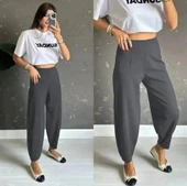 Kadın Yüksek Bel Krep Pantolon thumbnail 3