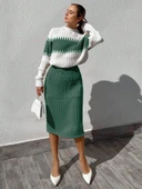 Kadın Uzun Kollu Triko Etekli Takım thumbnail 4