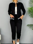 Kadın Iki Iplik Penye Kumaş Fermuar Detaylı Ribanalı Ikili Takım thumbnail 4