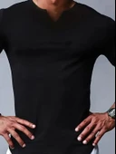 Erkek Kısa Kollu V Yaka Süprem T-shirt thumbnail 2