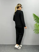 Kadın Uzun Kollu Bisiklet Yaka Viskon Iki Iplik Bluz Ve Pantolon Ikili Takım thumbnail 4