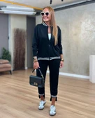 Kadın Iki Iplik Penye Kumaş Fermuar Detaylı Ribanalı Ikili Takım thumbnail 1