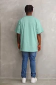 Unisex Baskılı Oversize T-Shirt - Mint Yeşili thumbnail 2