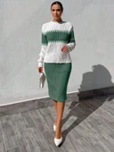 Kadın Uzun Kollu Triko Etekli Takım thumbnail 1