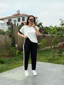 Kadın Modal Dokulu Kumaş Yanı şeritli Takım thumbnail 5