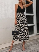 Kadın Ip Askılı Kruvaze Yakalı üst Janjan Alt Süprem Elbise thumbnail 2