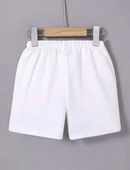 Beli Lastikli Baskılı Mini Şort - Beyaz thumbnail 2