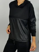 Kadın Uzun Kollu Kapüşonlu Oversize Sweat Ve Pantolon Ikili Takım thumbnail 7