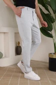 Erkek Casual Slim Fit Cord Desenli Kumaş Pantolon thumbnail 2