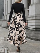 Kadın Uzun Kollu Bisiklet Yaka Uzun Elbise thumbnail 6