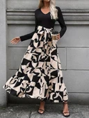 Kadın Uzun Kollu Bisiklet Yaka Uzun Elbise thumbnail 5