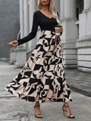 Kadın Uzun Kollu Bisiklet Yaka Uzun Elbise thumbnail 7