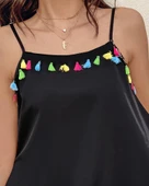 Kadın Ip Askılı Püskül Detaylı Sandy Bluz thumbnail 7