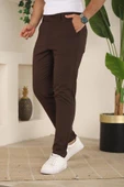 Erkek Slim Fit Likralı Bilek Boy Dilli Kumaş Pantolon thumbnail 1