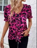 Kadın Mikro Kumaş önü Fırfır Detaylı Bluz thumbnail 2