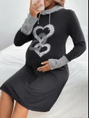 Kadın Uzun Kollu Balıkçı Yaka Bağcıklı Iki Iplik Elbise thumbnail 8