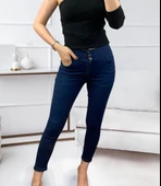 Yüksek Bel Likralı Jean Pantolon 90 Cm - 8