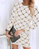 Kadın Bisiklet Yaka Uzun Kol Triko Mini Boy Elbise thumbnail 5