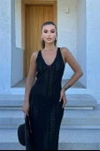 Rosalia Sırt Dekolteli Elbise 2761 - 4