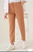 Tam Kalıp Basic Eşofman Pantolon - Kahverengi - 1