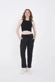 Unisex Üç İplik Basic Eşofman Pantolon - Antrasit - 2