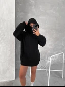 Samuray ZIP Fermuarlı Kapüşonlu SweatShirt- Siyah - 1