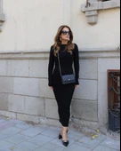 Kadın Uzun Kollu Yuvarlak Yaka Akrilik Elbise thumbnail 4