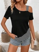 Kadın Kısa Kollu Omuzdan Askılı Viskon Bluz thumbnail 6