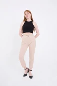 Tam Kalıp Basic Eşofman Pantolon - Bej - 2